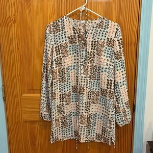 Floral Blouse with Button Detail